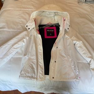 White and hot pink winter coat size M